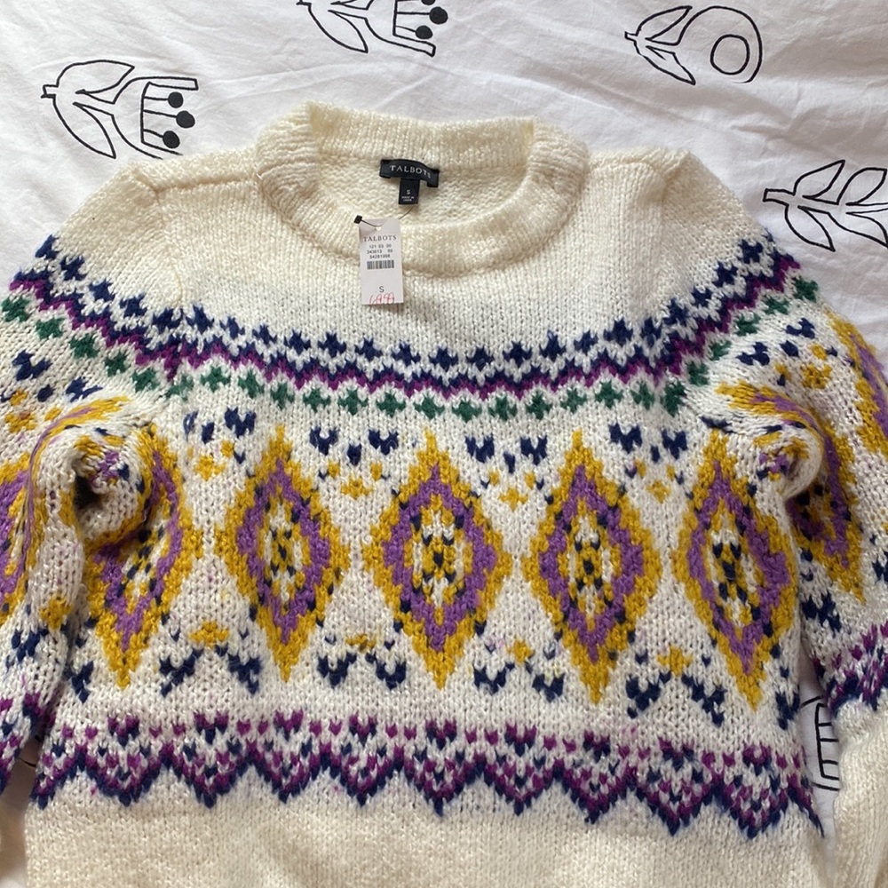 Talbots Patterned Soft Wool Sweater - image 3